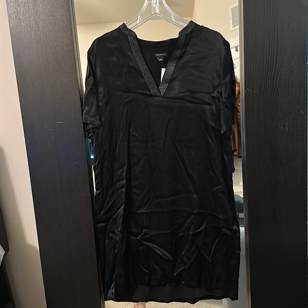 Ann Taylor Sheath Dress Satin $139 retail